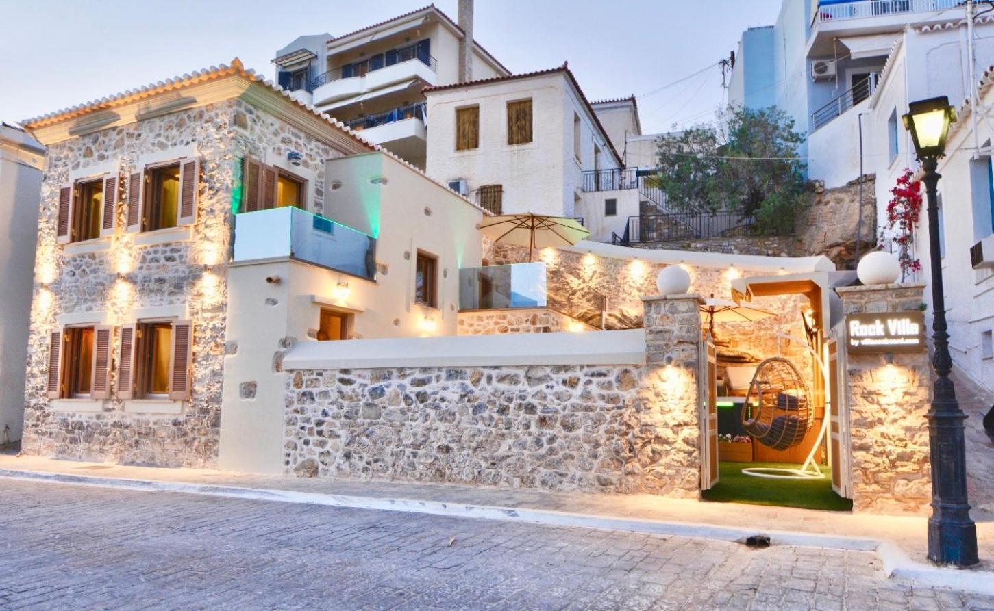 Villasonboard Rock Villa 3 Bed, 3 Bath, Jacuzzi, Seaside Ερμιόνη Εξωτερικό φωτογραφία